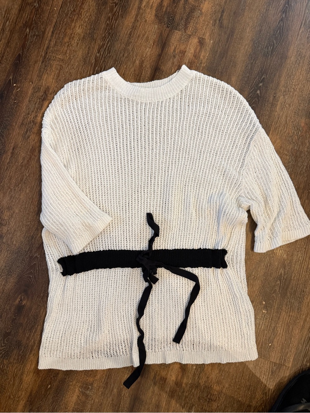 Zara  Open-Weave Knit Top oversized. Size M